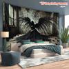 Gotische Vallende Engel Wandkleed, Donkere Occulte Symbool Kunst Decor Stof, Uniek Mysterieus Ornament Voor Huis Kamer
