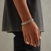 WIDE Men' Chain Silver Chain 60cm Diamond + FREE