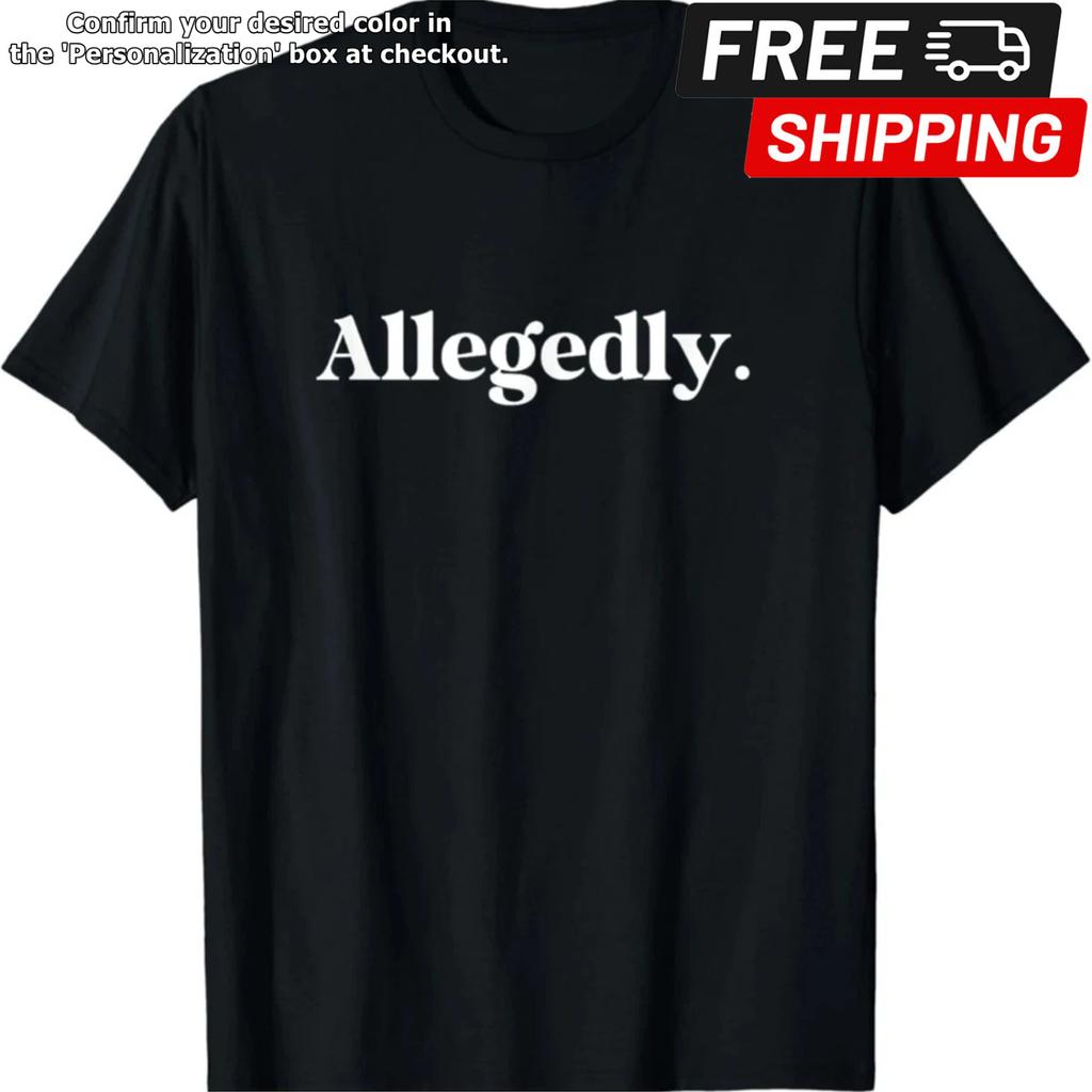 Allegedly Funny Cotton T-Shirt for Men - Casual Crew Neck,
