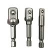 3 vnt chromo vanadžio plieno lizdo adapterio veržliaraktis šešiakampis kotas iki 1/4" 3/8" 1/2" ilginamieji grąžtai