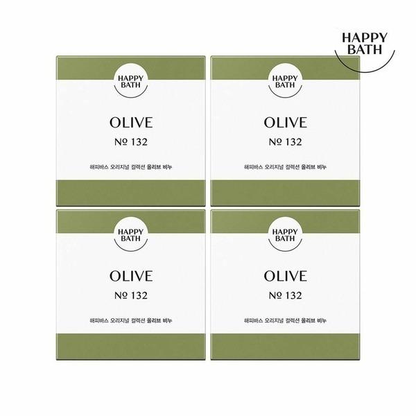 HAPPY BATH Original Collection Olive Soap 90g X 4 (WB6BF18)