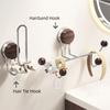 Suction Cup Headband Storage Rack Stainless Steel Strong Load-bearing Door Rear Hooks Wall-mounted Decorative Clothes Coat Hooks