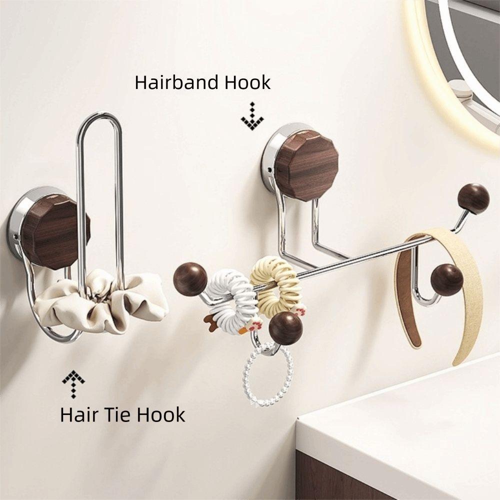 Suction Cup Headband Storage Rack Stainless Steel Strong Load-bearing Door Rear Hooks Wall-mounted Decorative Clothes Coat Hooks