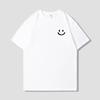 2025 Zomer Heren- en Dames T-shirt met Smiling Face Print 100% Katoen Ronde Hals Korte Mouw Top Harajuku T-shirt Y2K