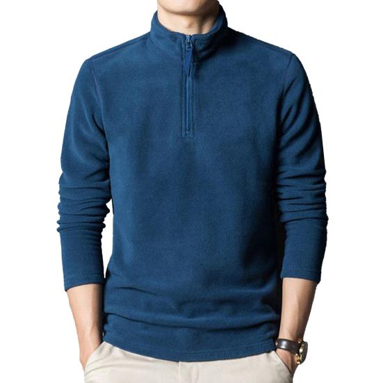 Hauts pour Hommes Col Montant Demi-Fermeture Éclair Manches Longues Sweat-Shirt Polaire Doux Chaud Respirant Hauts de Sport