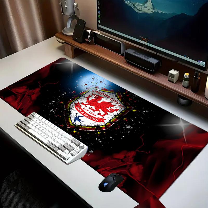 Football Club Cardiff Mouse pad Office Desk Mat, Gaming Mouse Pad Mousepad, keyboard pad,Heavy-Duty Non-Slip Rubber Backing, Gift