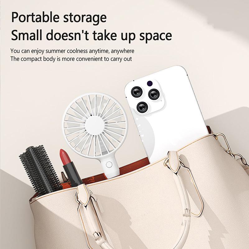 Summer Outdoors And Travel Usb Rechargeable Handheld Fan Silent Cooling Power Bank Wireless Mini Play Plug Fans