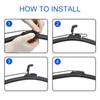 3PCS For Nissan X-Trail T32 Rogue 2 2014-2020 26"+17"+12" Front Rear Wiper Blades Windshield Windscreen Window Cutter Accessories 2017 2018 2019 2020