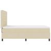 Box Spring Bed with Mattress Cream 160 X 200 Cm Fabric