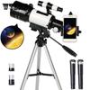 Télescope astronomique F30070, Zoom 150X, monoculaire d'extérieur HD avec trépied