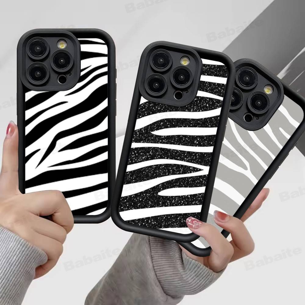 Zebra Pattern Art Phone Case For IPhone 17 16 15 14 13 12 11 Pro Max Anti Drop Soft Cover