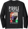 Pibble Is Calling Meme Dog Lovers Funny Design Long Sleeve T-Shirt