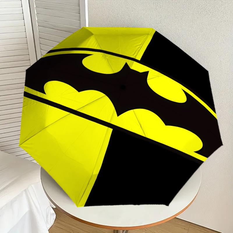 1PC Batman Logo Umbrella-8-Rib Reinforced, Automatic Open, Lightweight & Durable, Cute Fashion Accessory for Outdoor, D2661