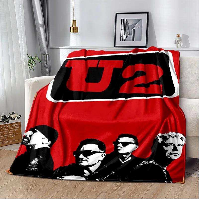 U2 Rock Bang Bono 3D Printing Blanket,Soft Throw Blanket for Home Bedroom Bed Sofa Picnic Travel Office Rest Cover Blanket Kids