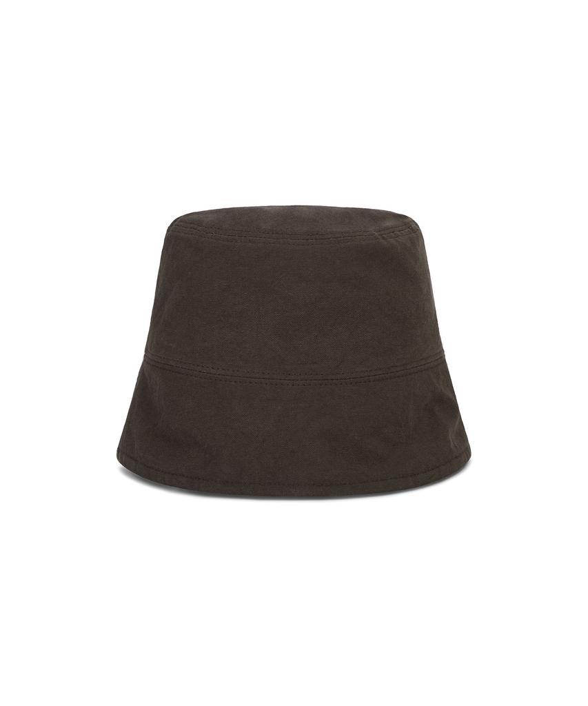 Bajal Va Curved 3D Logo Drop Bucket Hat Brown