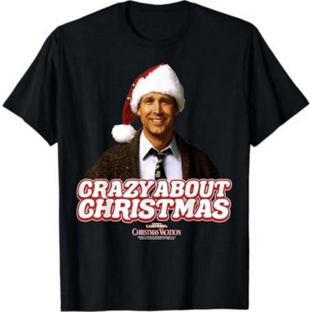 National Lampoon's Christmas Vacation Men's Crazy About Christmas Cotton T-Shirt