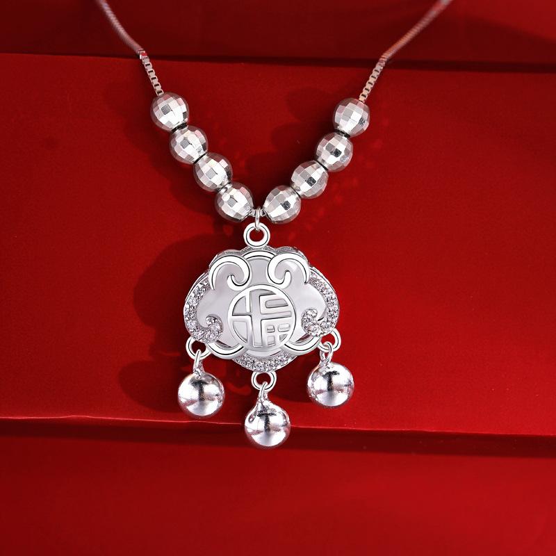 Sicherheitsschloss Halskette Weiblichkeit Premium Persönlichkeit Schloss Tasche Vielseitig Schlichter Schmuck