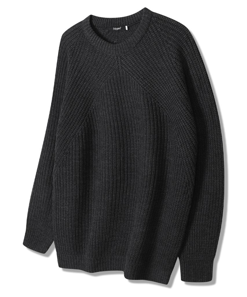 POLYGRAM Angle Raglan Round Knit - 6 Colors