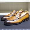 Mocassini Penny Classici da Uomo in Vera Pelle Fatti a Mano Scarpe Formali per Feste Matrimoni Moda Scarpe Eleganti da Ufficio Business per Uomo