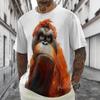 Summer Men's Short Sleeve T-shirt Monkey 3D Print Loose Fit T-shirt for Men Stylish Men T-Shirts