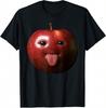 Funny Silly AI Apple Gen Z Meme BrainRot Humor Tongue Out Unisex T-Shirt