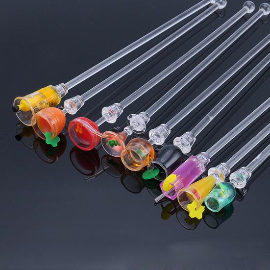 10Pcs Cocktail Stirrers Swizzle Sticks Food Grade BPA Free Heat-Resistant Unique Design Beverage Drink Stirrers Long Sticks
