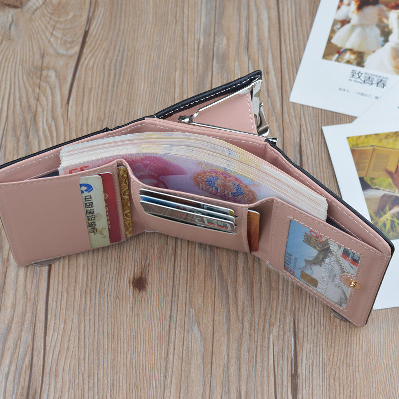 Cute Mini Purse Women Artificial Leather Card Holder Wallets Students Brand Fashion Coin Purses CLE