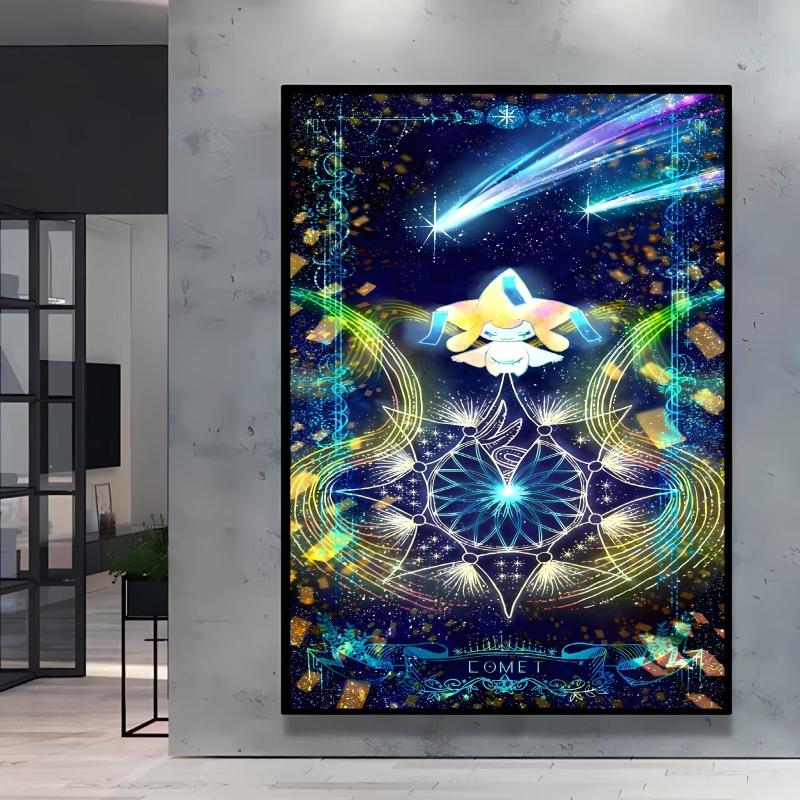 Canvas Wall Art Pokemon Vaporeon Decoration Paintings Poster Prints Cartoon Character Picture Home Modern Living Room Decor Gift