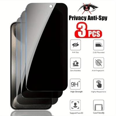 3 ks ochranná fólia na displej s ochranou súkromia pre IPhone 16 12 13 14 15 Pro Max Mini Anti-spy sklo pre IPhone 16e 11 XR X XS MAX 7 8 Plus