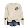 Ladies' Casual Women's Printed Round Neck Pullover Hoodie