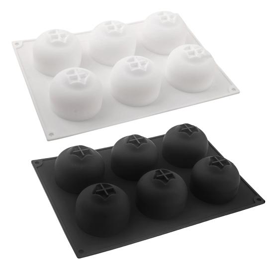 Silicone Baking Mold 6-Cavity Blueberry Non-Stick Flexible Cake Mold for Candy Chocolate Reusable Dishwasher Safe Bakeware for DIY Kitchen Restaurant