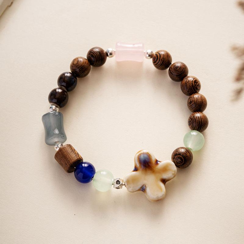 Keramik Armband Schmuck Mode Blume Glasur Perle Armband Multicolor Casual Bohemian Armband