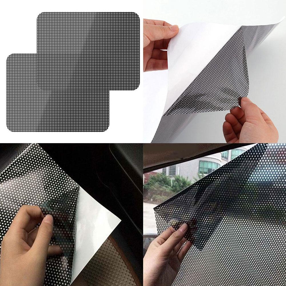 2PCS Car Styling PVC Car Side Window Sunshades Electrostatic Sticker Sunscreen Film Decal Car Sun Shade Cover Car Curtain