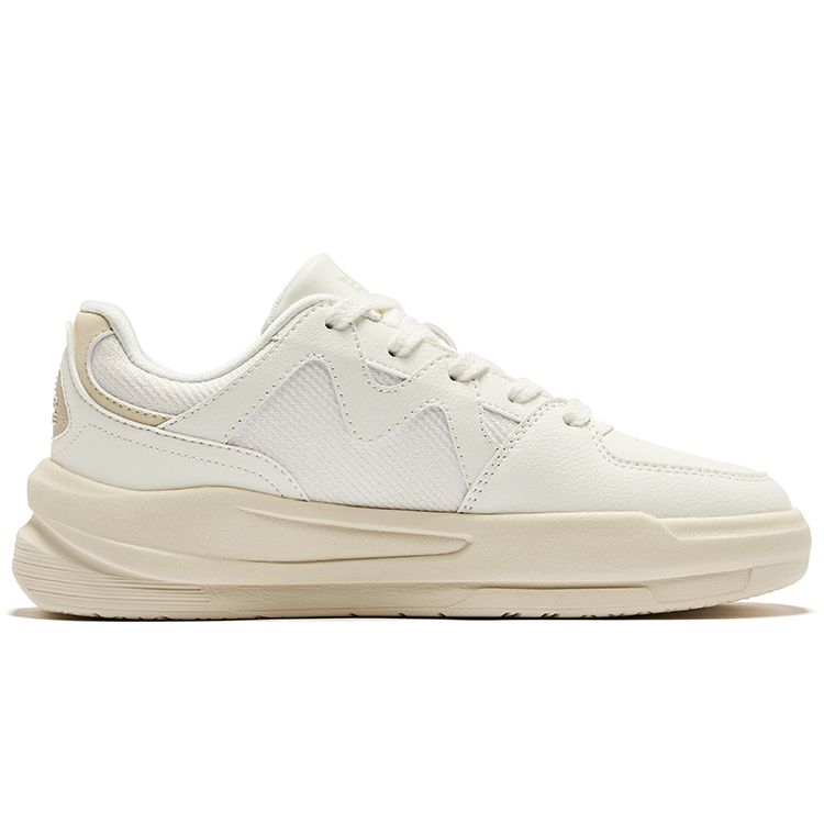 Erke White Peach Oolong 2.0 Fabric Synthetic Leather Comfortable Versatile Non-Slip Wear-Resistant Low-Top Sneakers Women Sneakers 52124101162-001