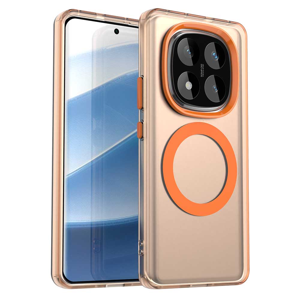 Magnetic Wireless Charging Case For Redmi Note 15 14 Pro 5G Note 14 Pro+ Plus Cover Candy Colors Transparent Back Shell Coque