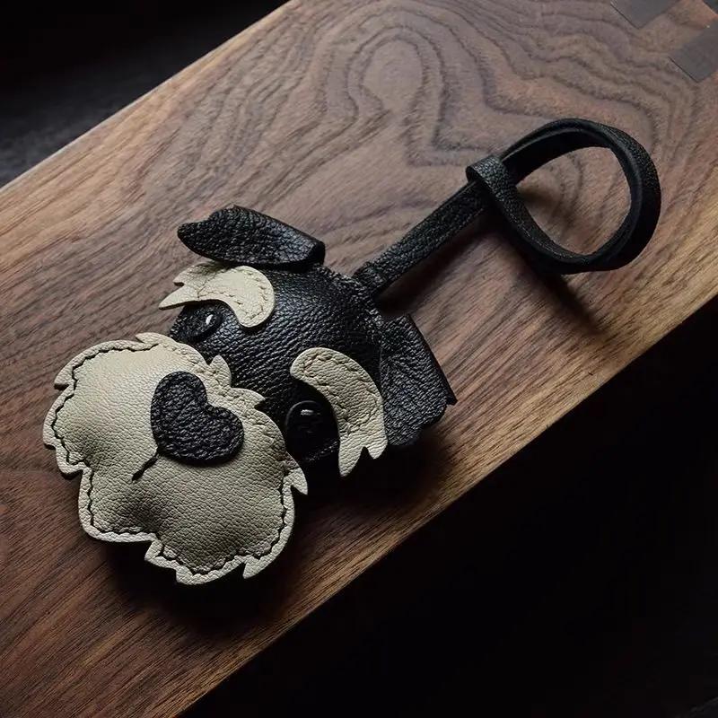 15 Styles Brand Latest Cowhide Bag Pendant & Accessories, Puppy Theme High Quality Key Chain Backpack Charms, Diy Bag Decor Gift