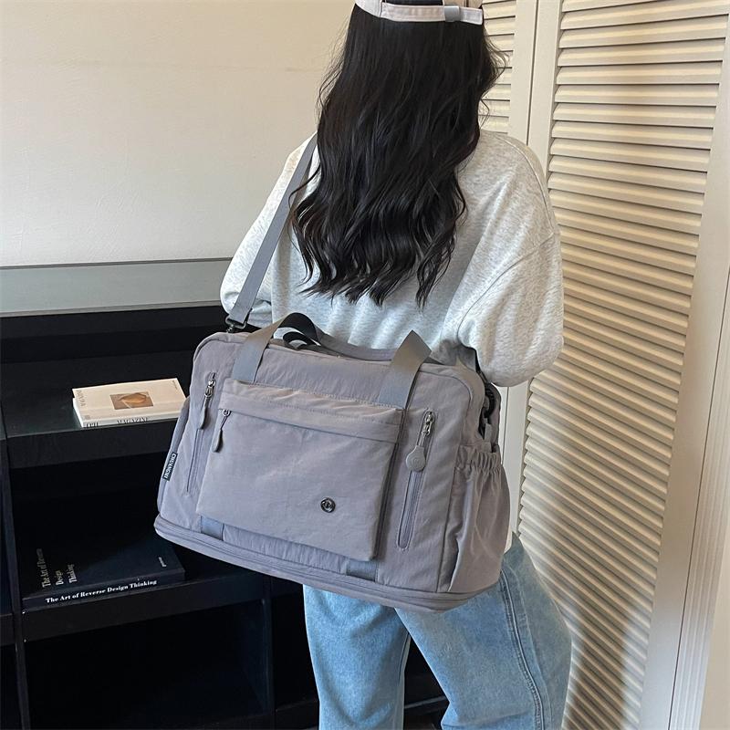 Große Kapazität Nylon Reisetasche für Damen Herren Leichtgewicht Reise-Tote Crossbody Schulter