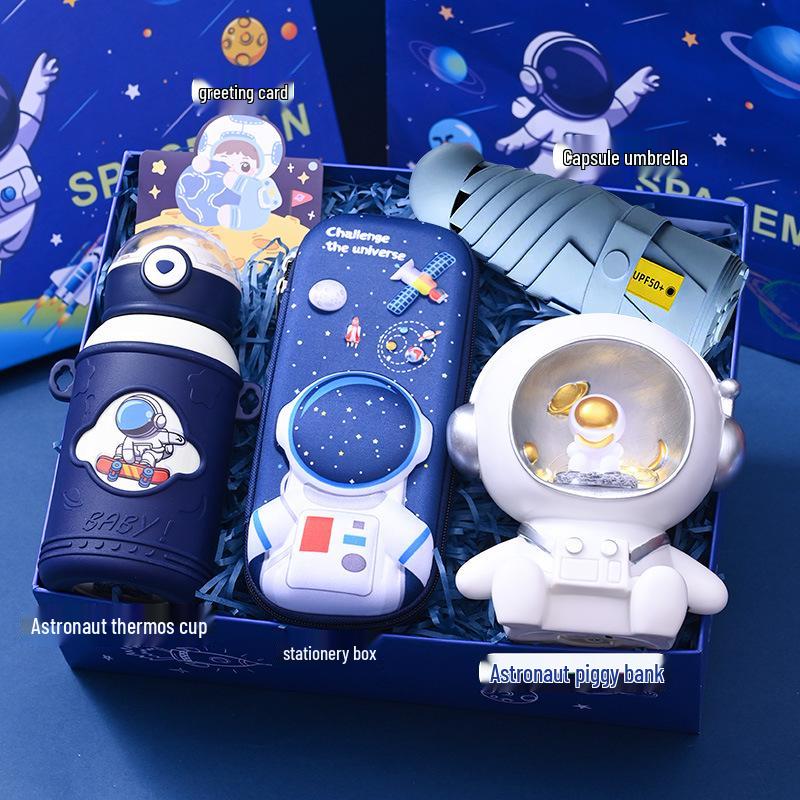Kindertag Astronauten-Schreibwaren-Geschenkbox für 10-jährige Jungen - Überraschungs-Geburtstags- & Einschulungsgeschenk