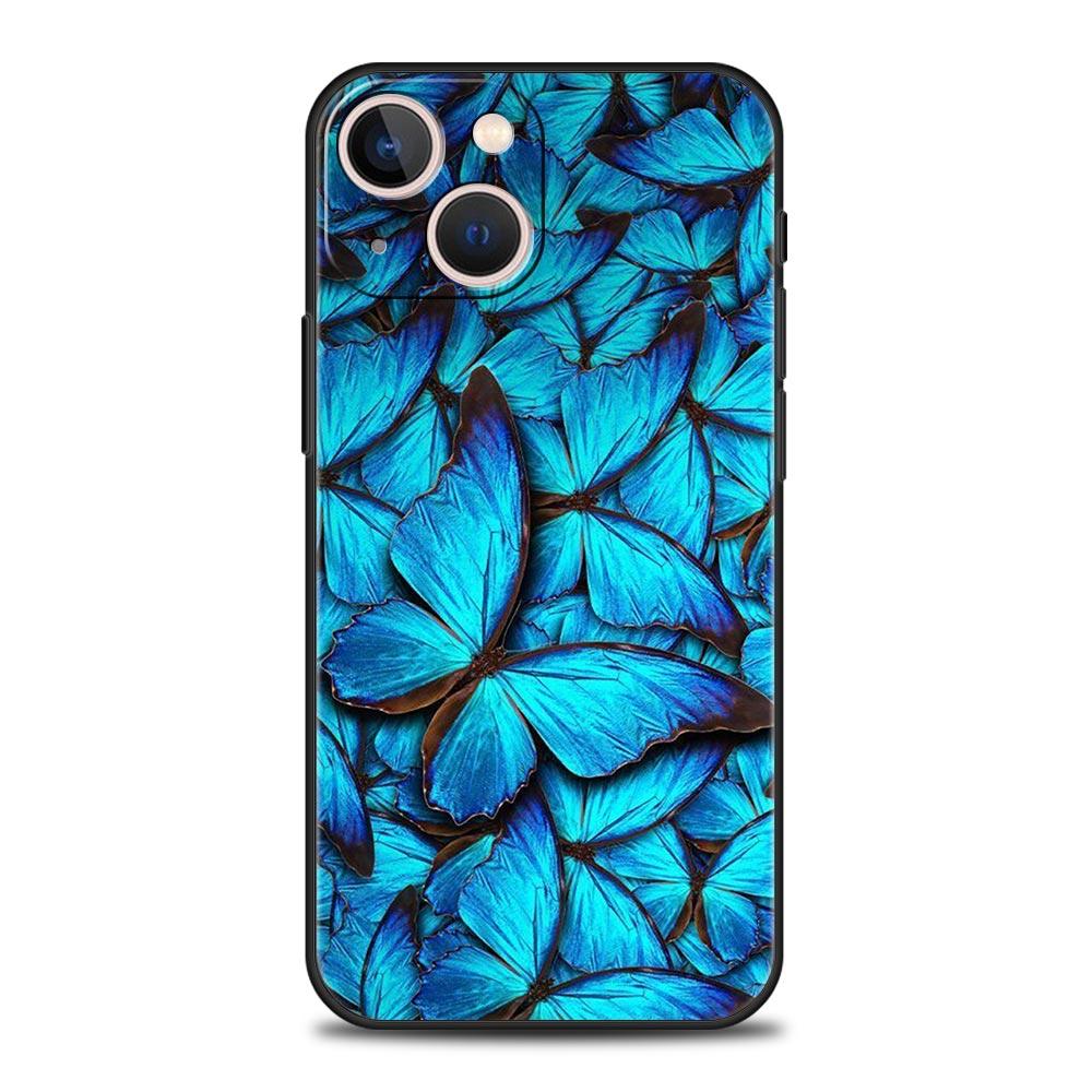 Coque de téléphone papillon pour iPhone Samsung Galaxy Redmi Xiaomi Oppo OnePlus Note SA 7 8 9 10 11 12 13 14 20 21 22 23 53 54 Pro Max Plus Ultra TPU souple