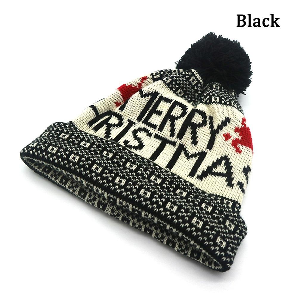 New Winter Warm Chirstmas Knitted Hat Pompom Elk Beanie Hat Valentine's Day Soft and Comfortable Warmer Bonnet Gift