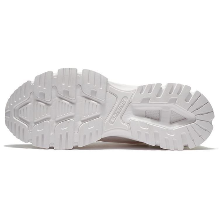 Li Ning Lingfeng Trendy Cushioning Rebound Low Top Running Shoes Men's Champagne White ARLS001-1