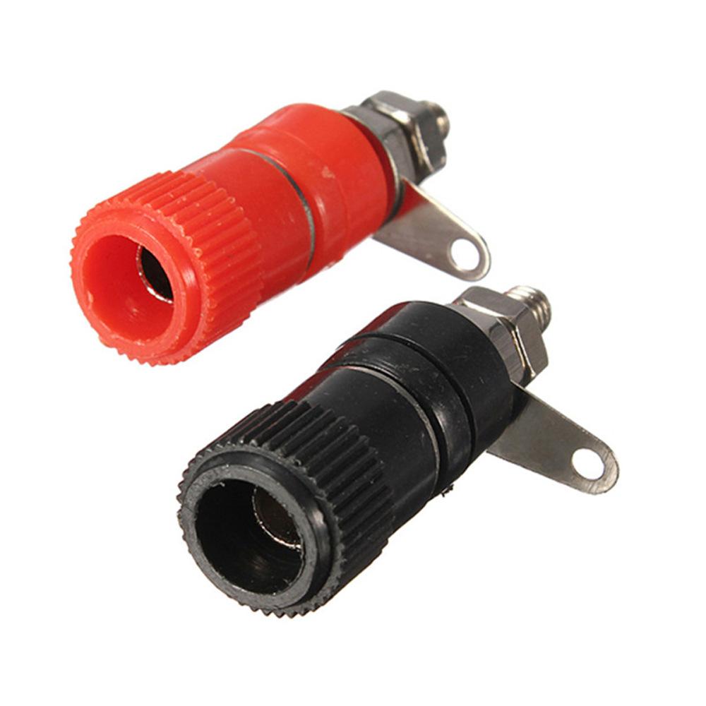 5/10Pcs 4mm Banana Socket Professional Binding Post Nut Banana Plug Jack Connector Nickel Plated Terminal JS -919 Test Connector