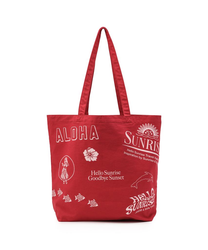 Hello Sunrise Hs Graphic Tote Bag_Red