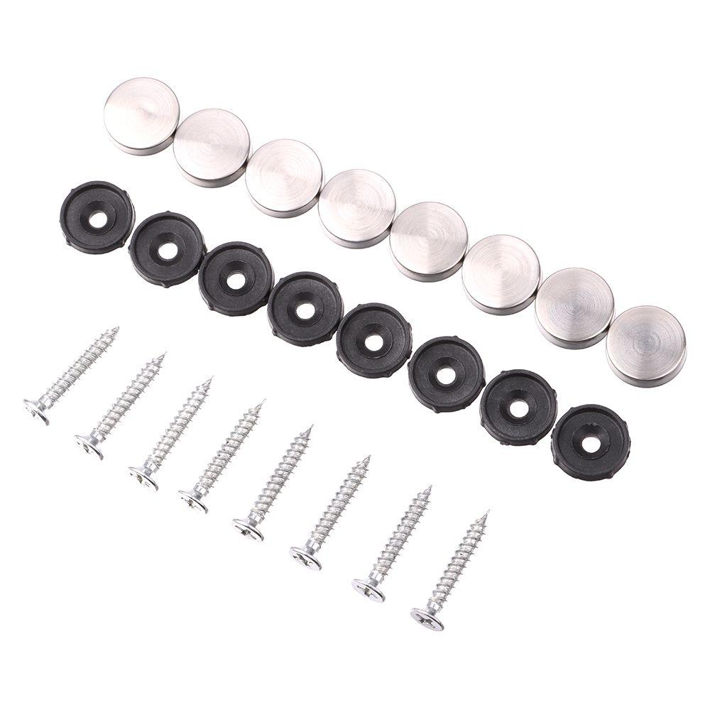8 Jeux Visserie Miroir Acier Inoxydable Vis Cache-Vis Décoratif Clou Vis Publicitaire Cache-Vis Quincaillerie Meuble