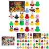 Funny 24 Days Christmas Countdown Calendar Blind Box Vinyl Duck Toy Set For Christmas Celebrations And Collectors