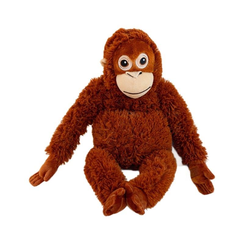 Cute Red Gorilla Plush Backpack Simulation Monkey Doll Super Soft Stuffed Orangutan Bag Kawaii Cartoon Friend Gift Car Decor