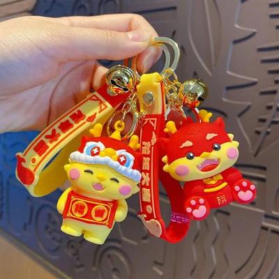 New Year Cartoon Chinese Dragon Key Chain Exquisite Bag Hanging Ornaments
