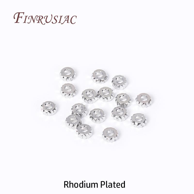 Wholesale Metal Bulk Beads 18K Gold Plated Brass Round Corrugated Spacer Beads For Bracelet Necklace DIY Beading Jewelry Making