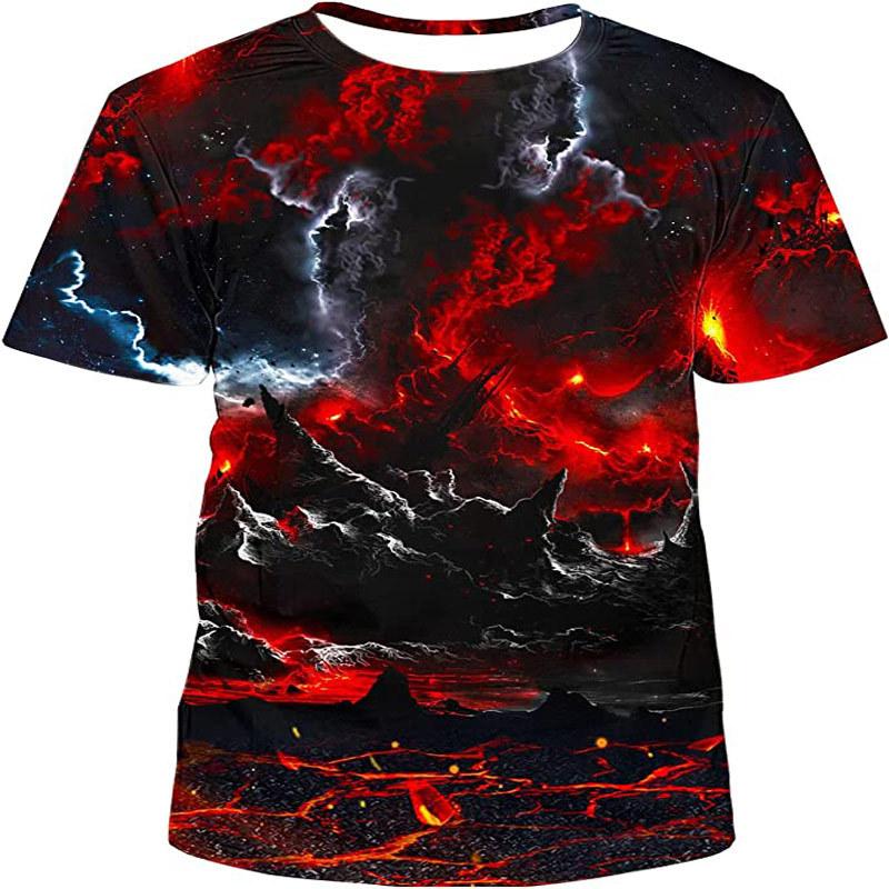 Fashion Men New 3D Novelty and Cool Graphic T Shirts Summer Casual Personality Printed O-neck Short Sleeve Streetwear Tees Tops