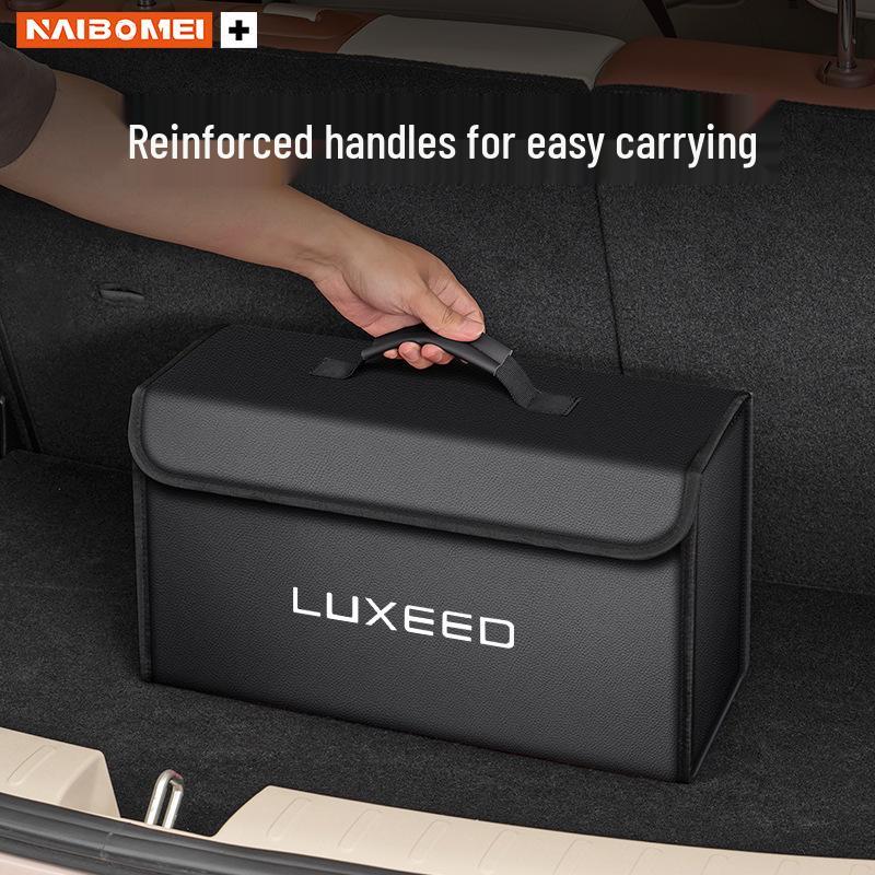 Organizador de Porta-Malas de Carro Zhiji R7 S7: Caixa de Armazenamento Dobrável para Interior de Carro